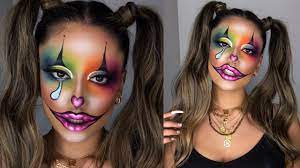 colourful clown halloween makeup