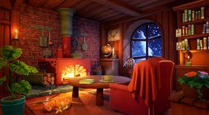 Cozy Winter Room, Lasse Wolgast/Me, Digital 3D, 2022 : r/Art