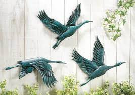 Birds In Flight Metal Wall Decor Set