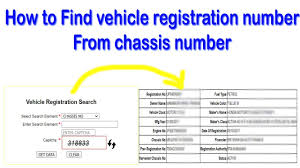 how to find vehicle registration number