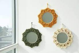Round Macrame Handmade Wall Mirror