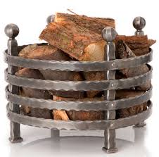 Wrought Iron Firewood Log Basket