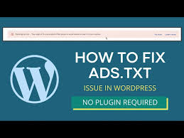 fix ads txt file issue in wordpress