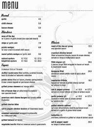 menu at the windsor hotel restaurant
