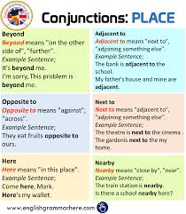 The most common ones are 'and', 'or' and 'but'. Conjunctions Place Connecting Words Place English Grammar Here