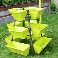 Metal Raised Garden Planter Flower Pots