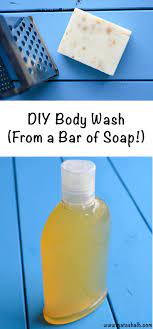 homemade body wash from a bar of soap