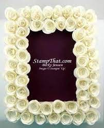 picture frame with handmade paper flowers