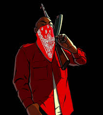 cool gangster cartoon in red wallpaper