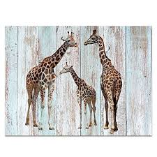 Giraffe Family Canvas Prints Wall Decor