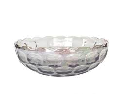 vintage carnival glass large round bowl