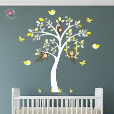 Swinging Monkey Tree Nursery Wall