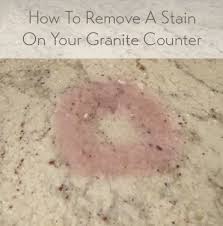 a stain out of your granite counter