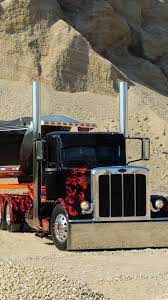 fiery peterbilt truck design