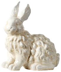 A B Home White Ceramic Rabbit Bunny
