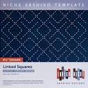 Linked Squares Sashiko Template - Patterns & Stencils | Indigo Niche