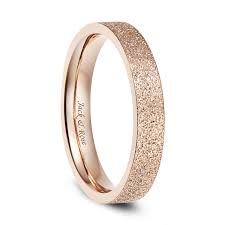 stainless steel rings rose gold flat