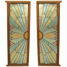 Art Deco Stained Glass Doors At 1stdibs