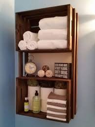 Spa Style Crate Shelf Towel Rack Crate