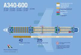 Saa Airbus A340 600 Seat Map Airplane Aircraft Travel