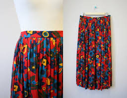 1980s Chaus Printed Skirt