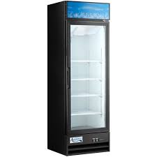 Avantco Gdc 15 Hc 25 5 8 Black Swing Glass Door Merchandiser Refrigerator With Led Lighting