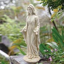 Ivory Color Virgin Mary Statue Outdoor