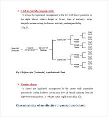 Sample Horizontal Organization Chart 5 Documents In Pdf