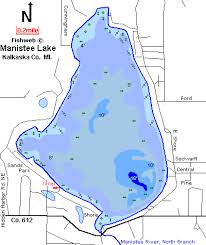 Manistee Lake Map Kalkaska County Michigan Fishing Michigan