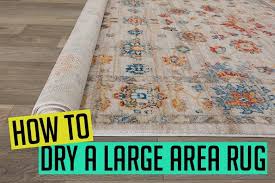 how to dry a large area rug step by