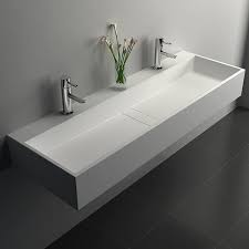 47 Inch Wall Mount Double Sink Stone