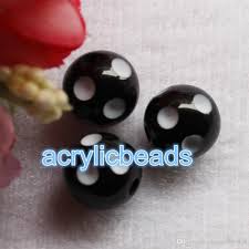 50pcs 2018 Fashion 14mm Chunky Acrylic Polka Dot Round Resin Gumball Beads Plastic Bubblegum Balls Jewelry Making Diy