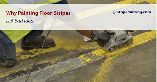 warehouse floor striping with paint or