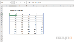 excel sequence function exceljet