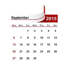 Vector Simple Calendario 2015 Año Septiembre Mes