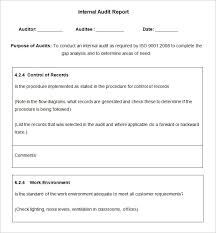 Sample Internal Audit Report Template Download Printale Pdf