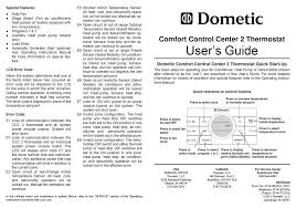 dometic comfort control center 2 user