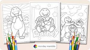 20 barney coloring pages free pdf