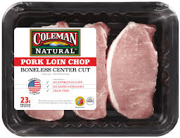 natural boneless center cut pork loin chops