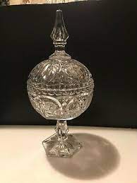 Tall Clear Vintage Candy Dish Cookiie