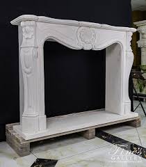 Clean French Marble Fireplace Mantel