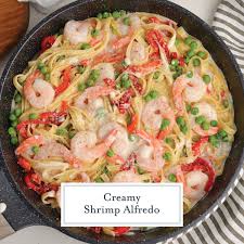 shrimp alfredo sauce recipe w peas