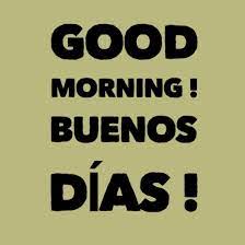 good morning in spanish buenos días