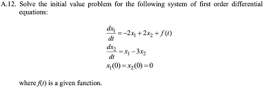A 12 Solve The Initial Value Problem