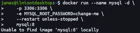 use docker for your mysql database