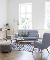 Hubsch Light Grey Danish 2 Seater Sofa Home Living Room