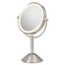 lighted handheld makeup mirror
