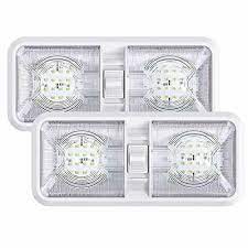 2 Pack Rv Led Ceiling Double Dome Light
