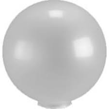 6 Inch Frosted Acrylic Lamp Post Globe With 3 24 Inch Threaded Neck