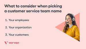 5 types of customer service team names
